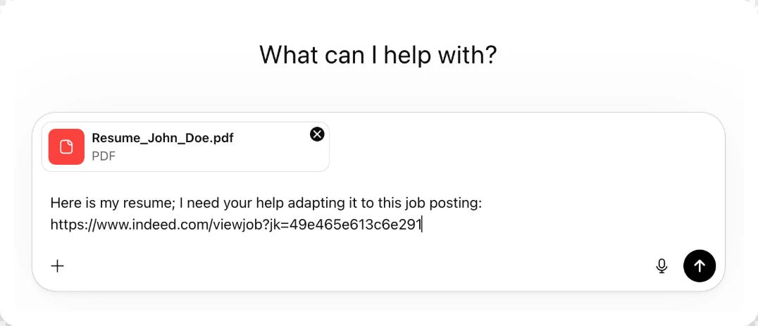 Import du CV dans une IA